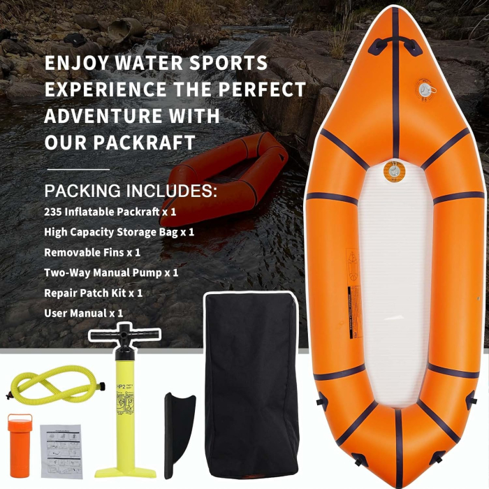Maelstrom 235 PVC Packraft [Orange}